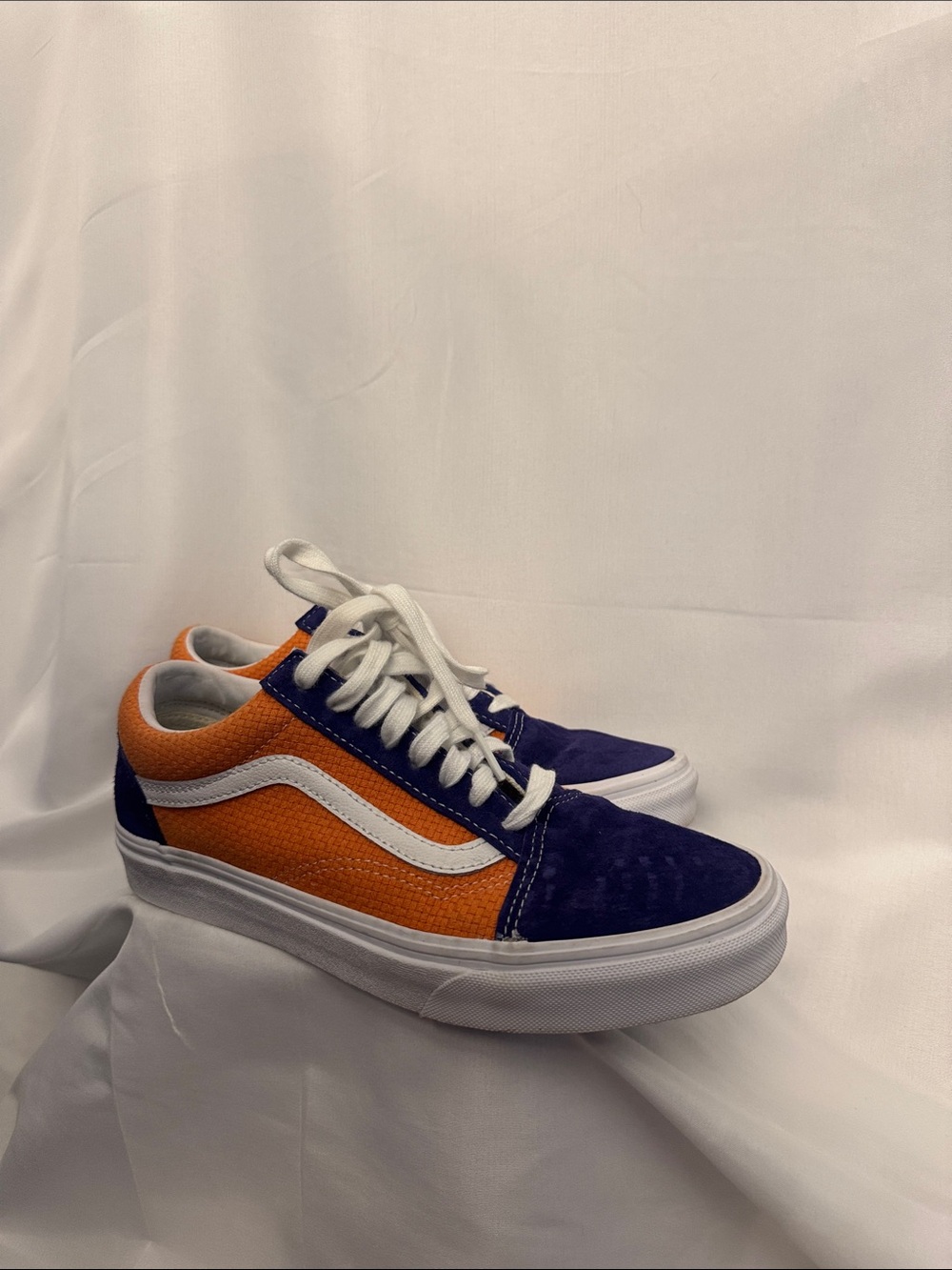 Vans Old Skool Low-Top Sneakers - Orange & Navy men’s 7/women’s 8.5